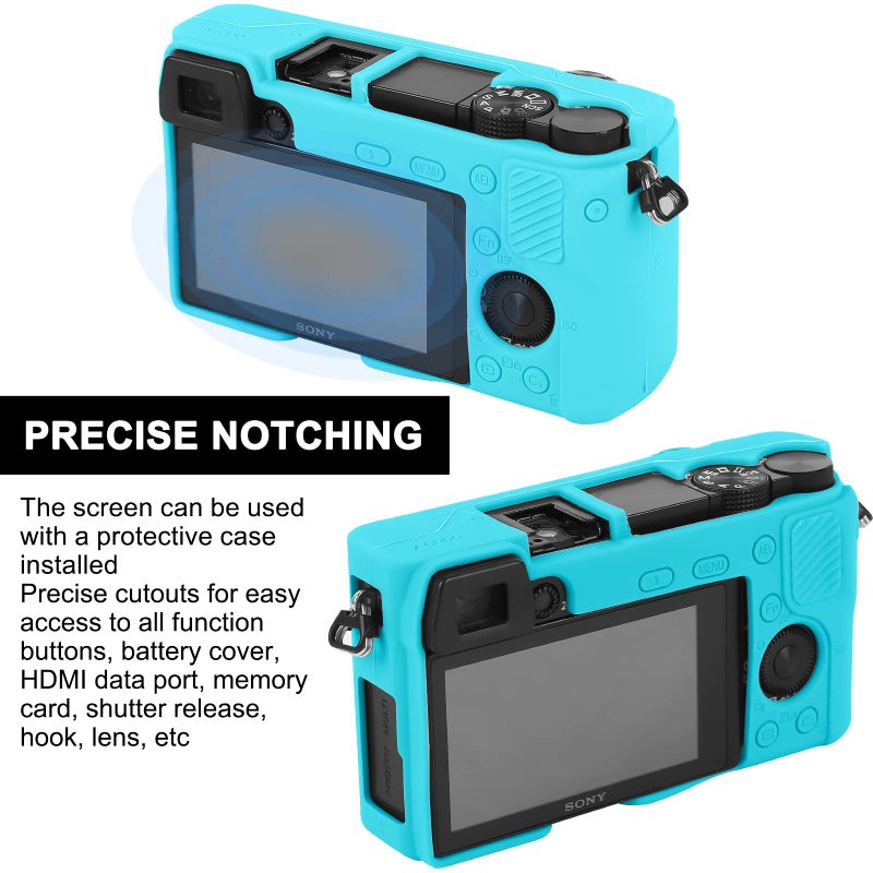 Easy Hood Case for Sony Alpha A6000 ILCE-6000 Digital Camera, Anti-Scratch Soft Silicone Housing Protective Cover Protector Skin (Blue) - Image 5